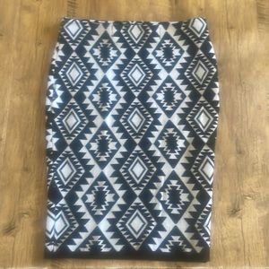 Rue 21 Aztec print pencil skirt
